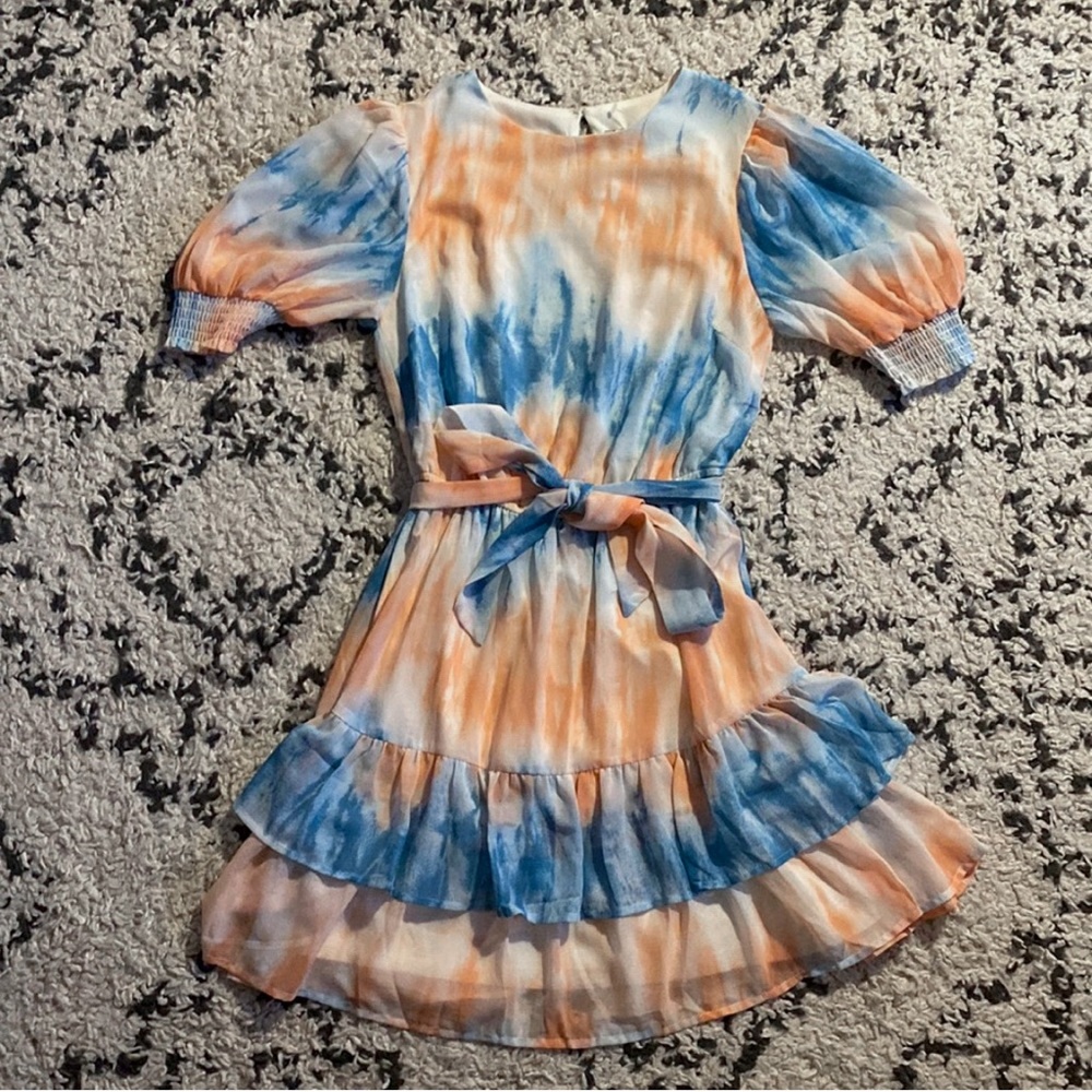 Light blue and baby pink tyedye dress